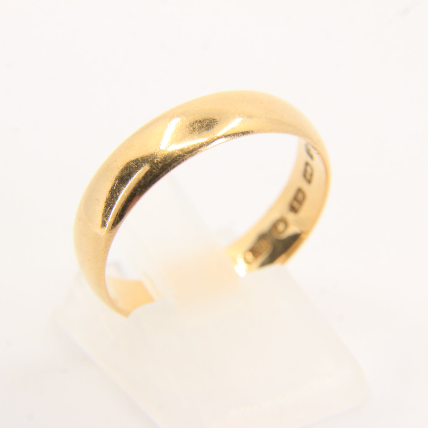 Antique Victorian 18ct Yellow Gold Hallmarked Wedding Band Ring UK Size R Boxed