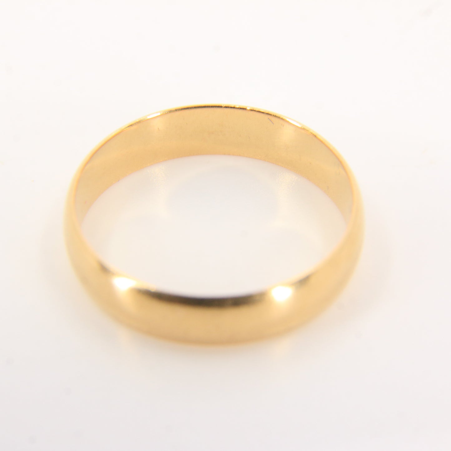 Antique Victorian 18ct Yellow Gold Hallmarked Wedding Band Ring UK Size R Boxed