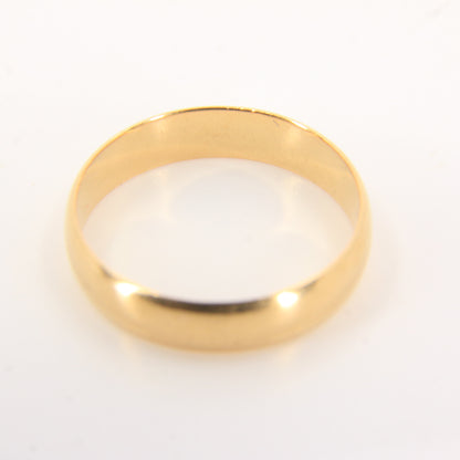 Antique Victorian 18ct Yellow Gold Hallmarked Wedding Band Ring UK Size R Boxed