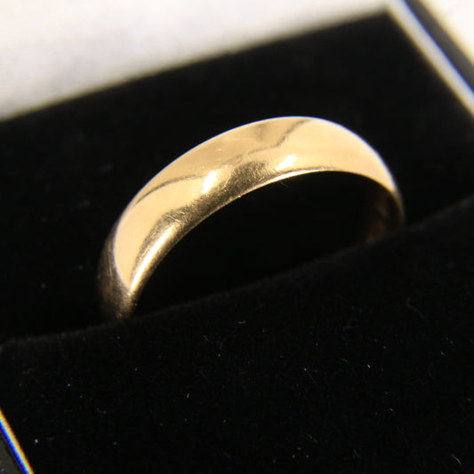 Antique Victorian 18ct Yellow Gold Hallmarked Wedding Band Ring UK Size R Boxed