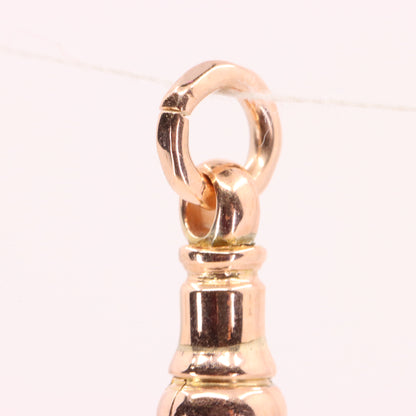 Vintage 9ct Rose Gold Dog Clip Clasp Jewellery Finding Hexagonal Pattern Pendant