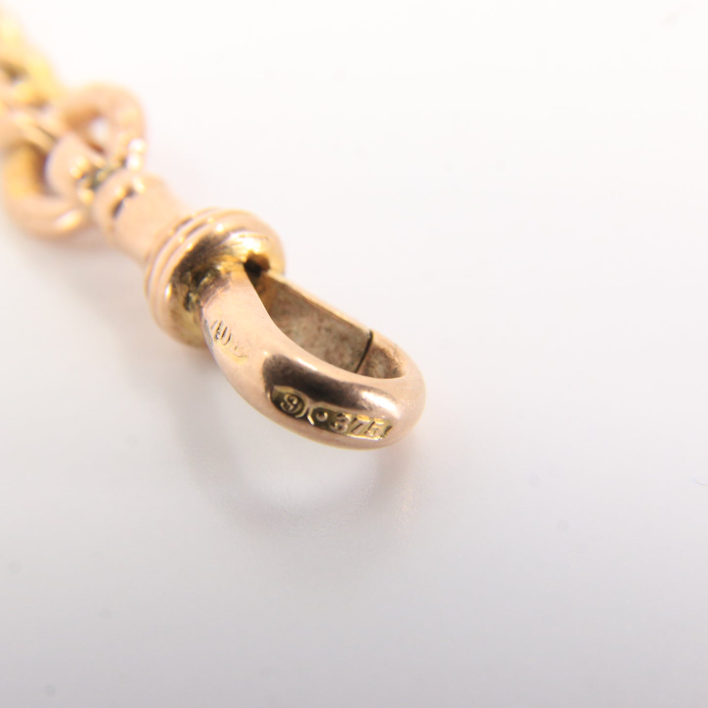 Antique 9ct Gold Hallmarked Albert Chain Extender 3.5" Swivel T-Bar Pendant
