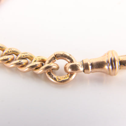 Antique 9ct Gold Hallmarked Albert Chain Extender 3.5" Swivel T-Bar Pendant