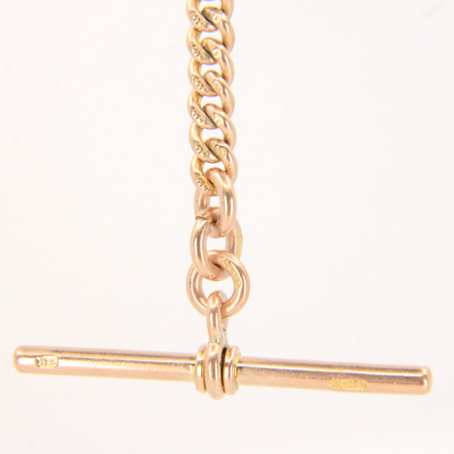 Antique 9ct Gold Hallmarked Albert Chain Extender 3.5" Swivel T-Bar Pendant
