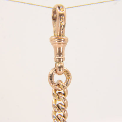 Antique 9ct Gold Hallmarked Albert Chain Extender 3.5" Swivel T-Bar Pendant