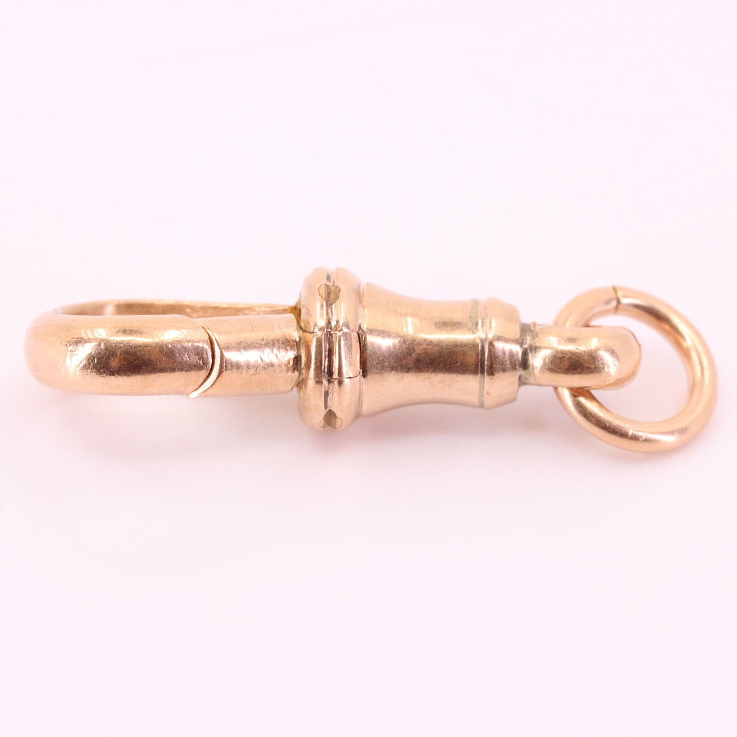 Antique 9ct Rose Gold Dog Clip Clasp Jewellery Finding Pendant Connector