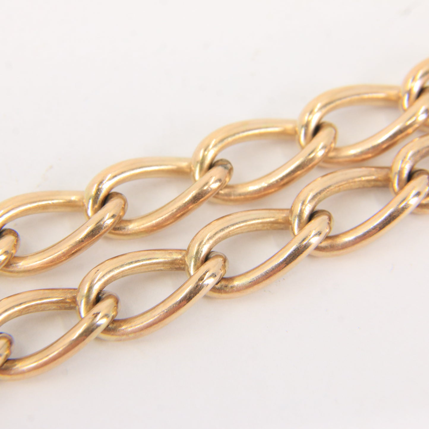 Antique Rolled Gold Double Albert Watch Chain 15" Pocket Watch T-Bar & Clasps