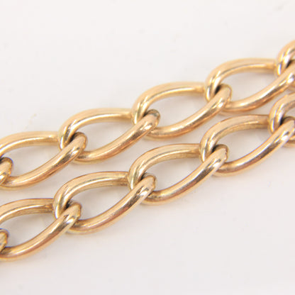 Antique Rolled Gold Double Albert Watch Chain 15" Pocket Watch T-Bar & Clasps