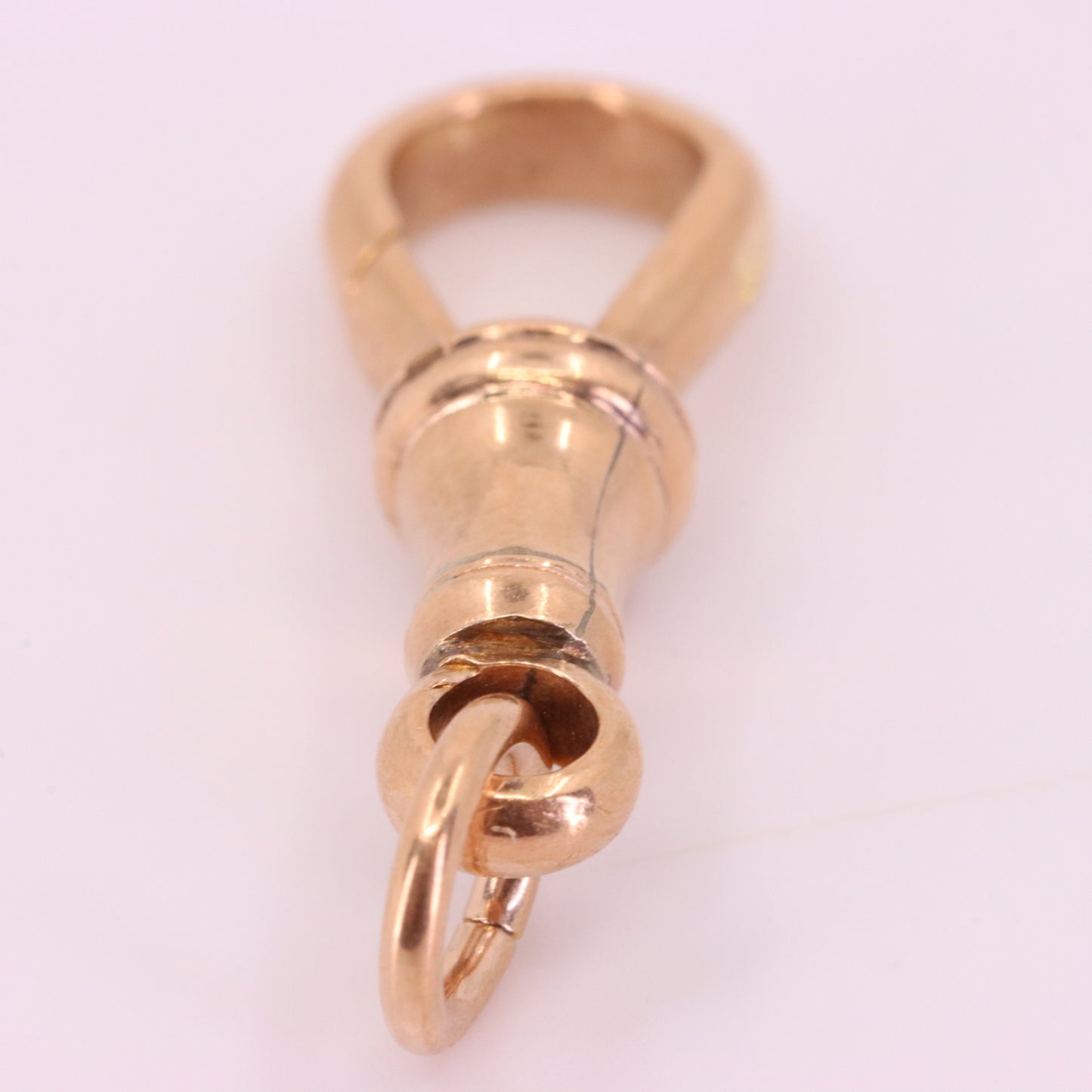Antique 9ct Rose Gold Dog Clip Clasp Jewellery Finding Pendant Connector