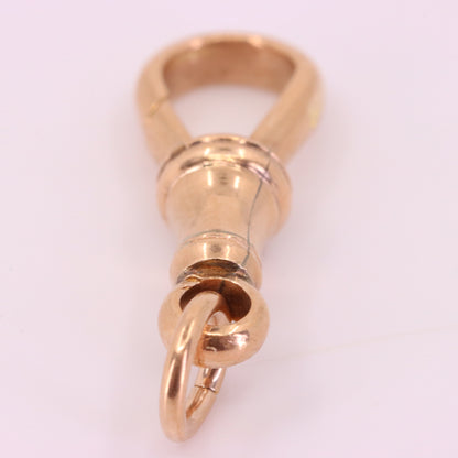 Antique 9ct Rose Gold Dog Clip Clasp Jewellery Finding Pendant Connector