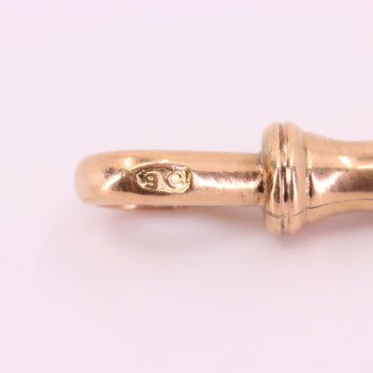 Antique 9ct Rose Gold Dog Clip Clasp Jewellery Finding Pendant Connector