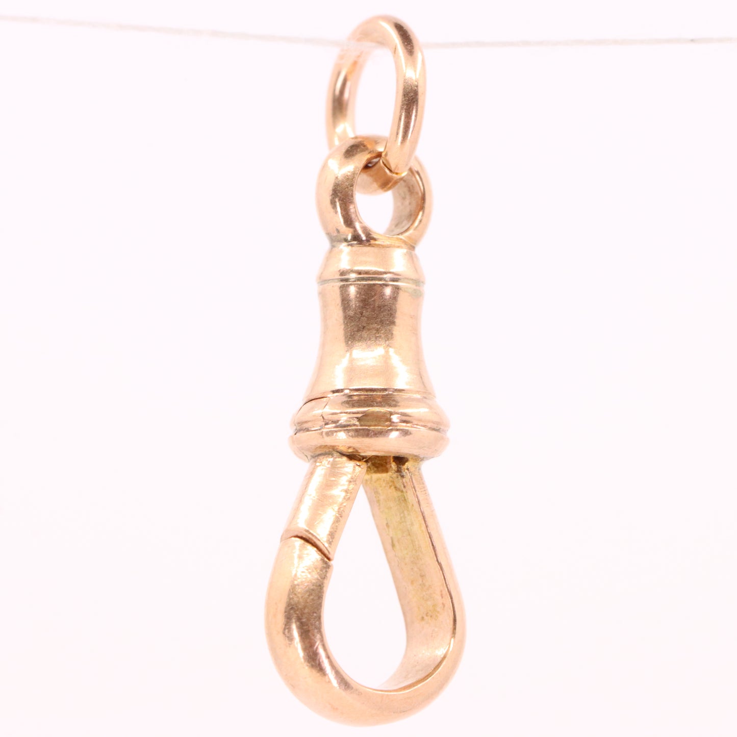 Antique 9ct Rose Gold Dog Clip Clasp Jewellery Finding Pendant Connector