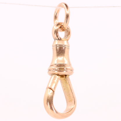 Antique 9ct Rose Gold Dog Clip Clasp Jewellery Finding Pendant Connector