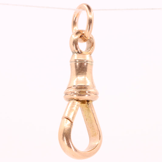 Antique 9ct Rose Gold Dog Clip Clasp Jewellery Finding Pendant Connector