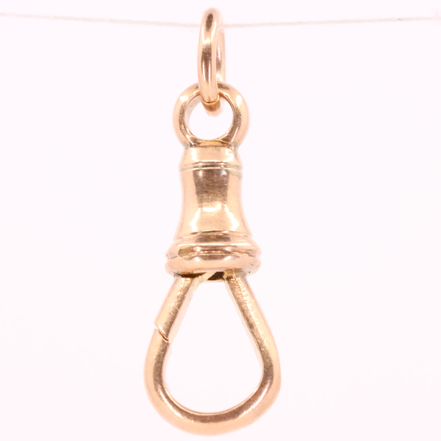Antique 9ct Rose Gold Dog Clip Clasp Jewellery Finding Pendant Connector