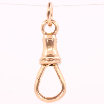 Antique 9ct Rose Gold Dog Clip Clasp Jewellery Finding Pendant Connector