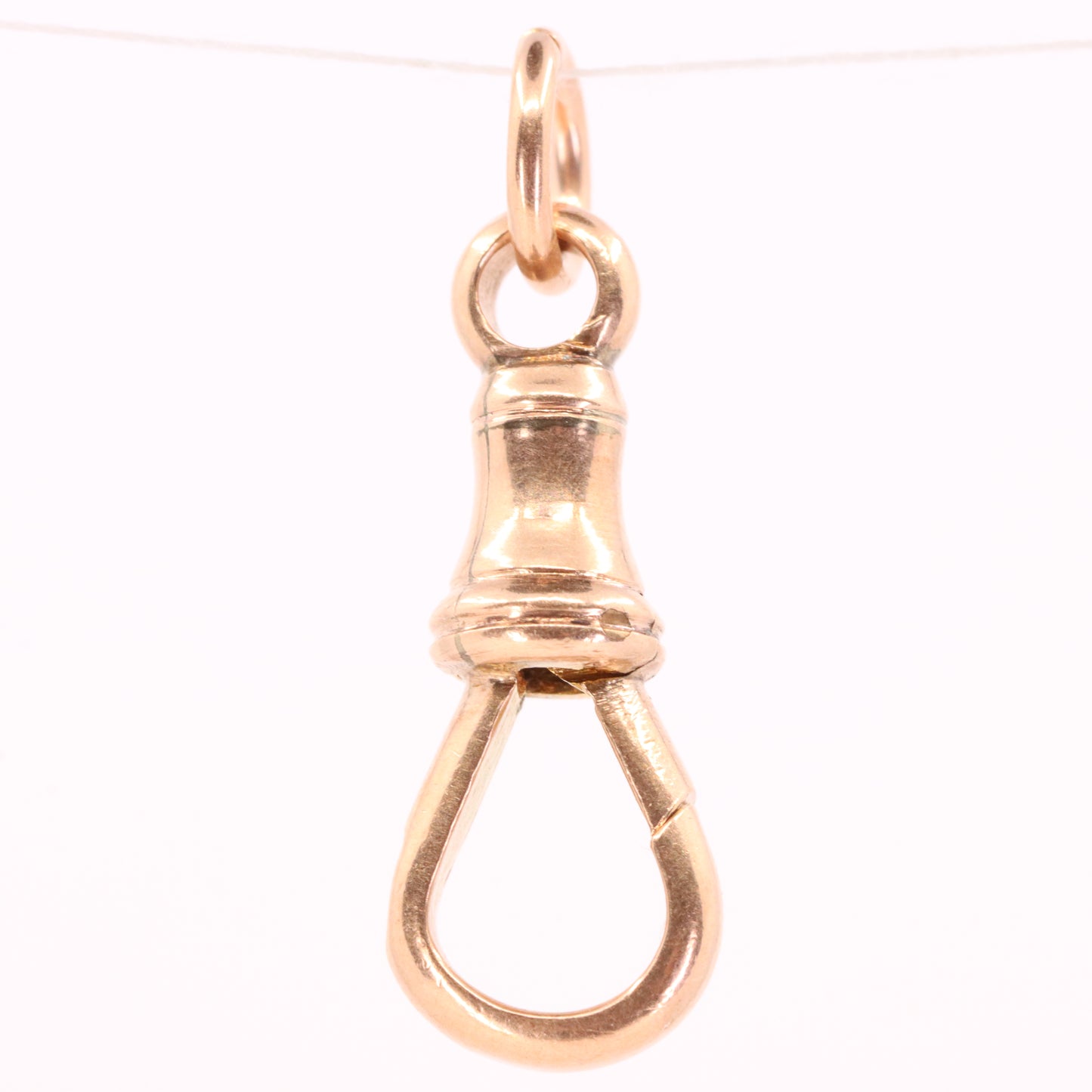 Antique 9ct Rose Gold Dog Clip Clasp Jewellery Finding Pendant Connector