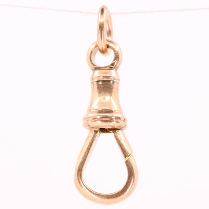 Antique 9ct Rose Gold Dog Clip Clasp Jewellery Finding Pendant Connector
