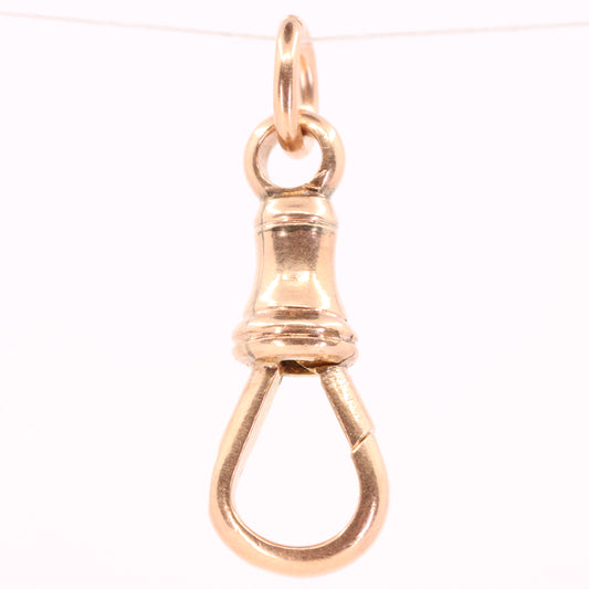 Antique 9ct Rose Gold Dog Clip Clasp Jewellery Finding Pendant Connector
