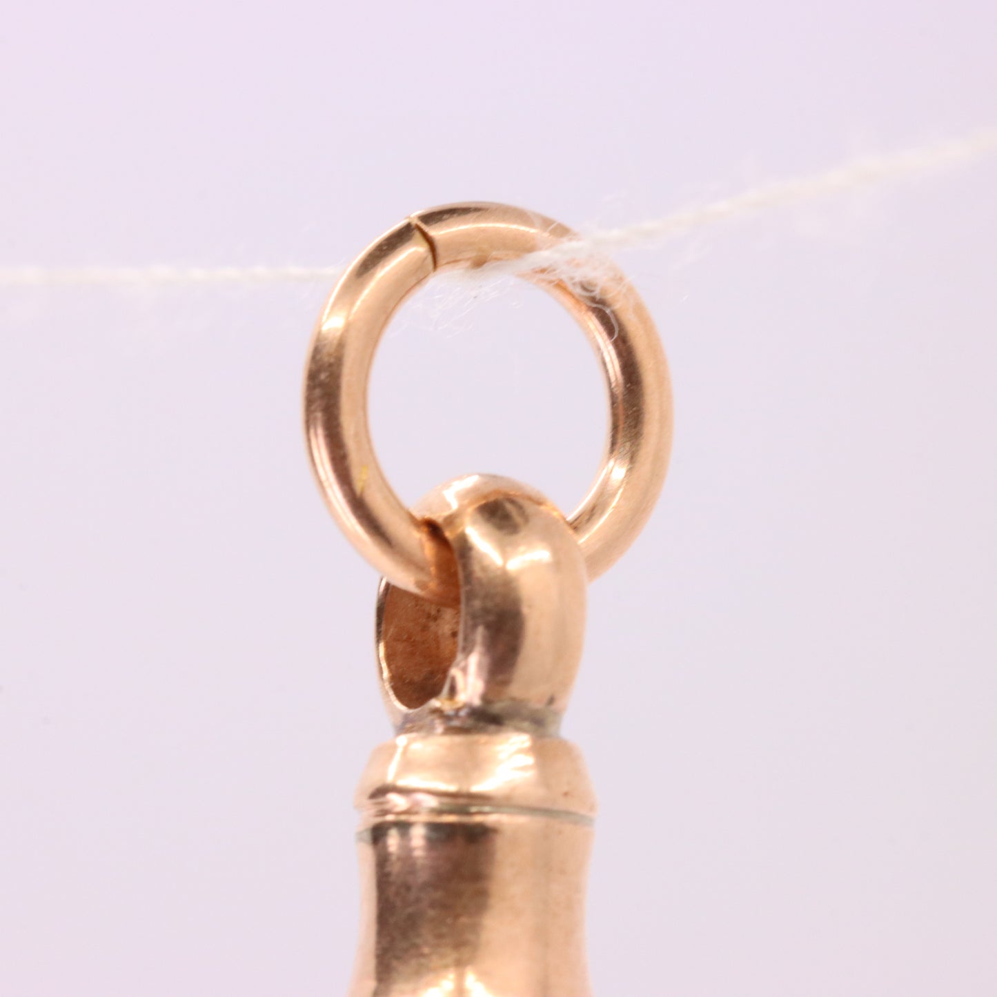 Antique 9ct Rose Gold Dog Clip Clasp Jewellery Finding Pendant Connector