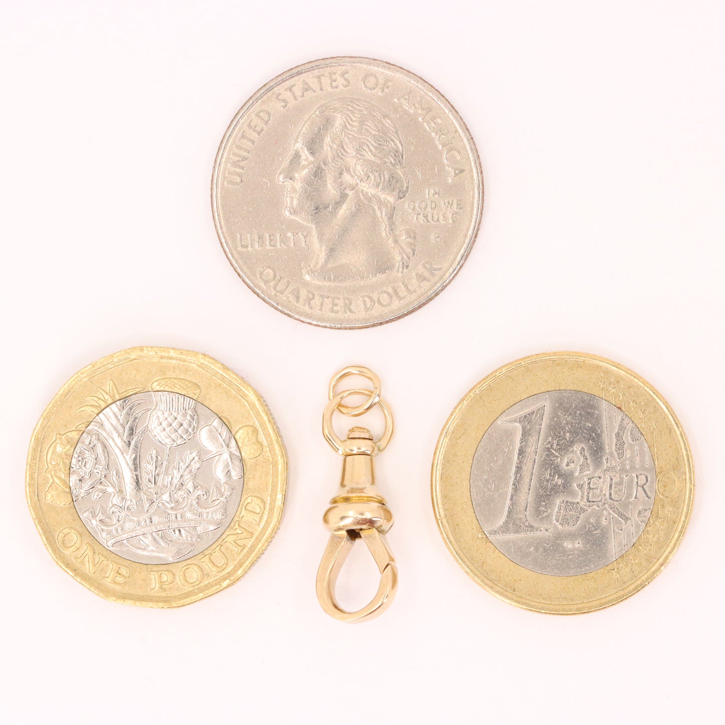 Antique 9ct Yellow Gold Dog Clip Swivel Clasp Pendant Jewellery Finding