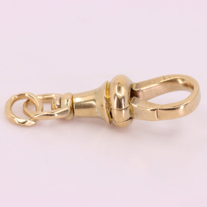Antique 9ct Yellow Gold Dog Clip Swivel Clasp Pendant Jewellery Finding