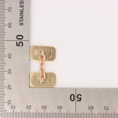Vintage 9ct Hallmarked Yellow Gold Sunburst Engine Turned Cufflinks Boxed Gift