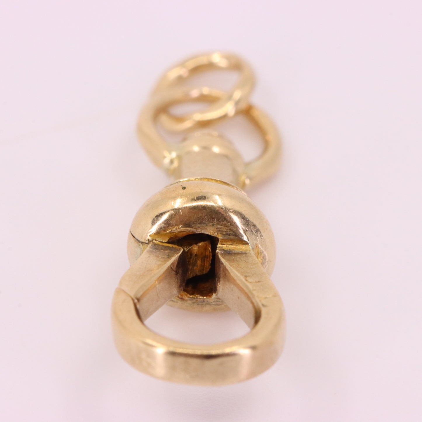 Antique 9ct Yellow Gold Dog Clip Swivel Clasp Pendant Jewellery Finding