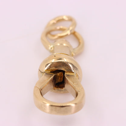 Antique 9ct Yellow Gold Dog Clip Swivel Clasp Pendant Jewellery Finding