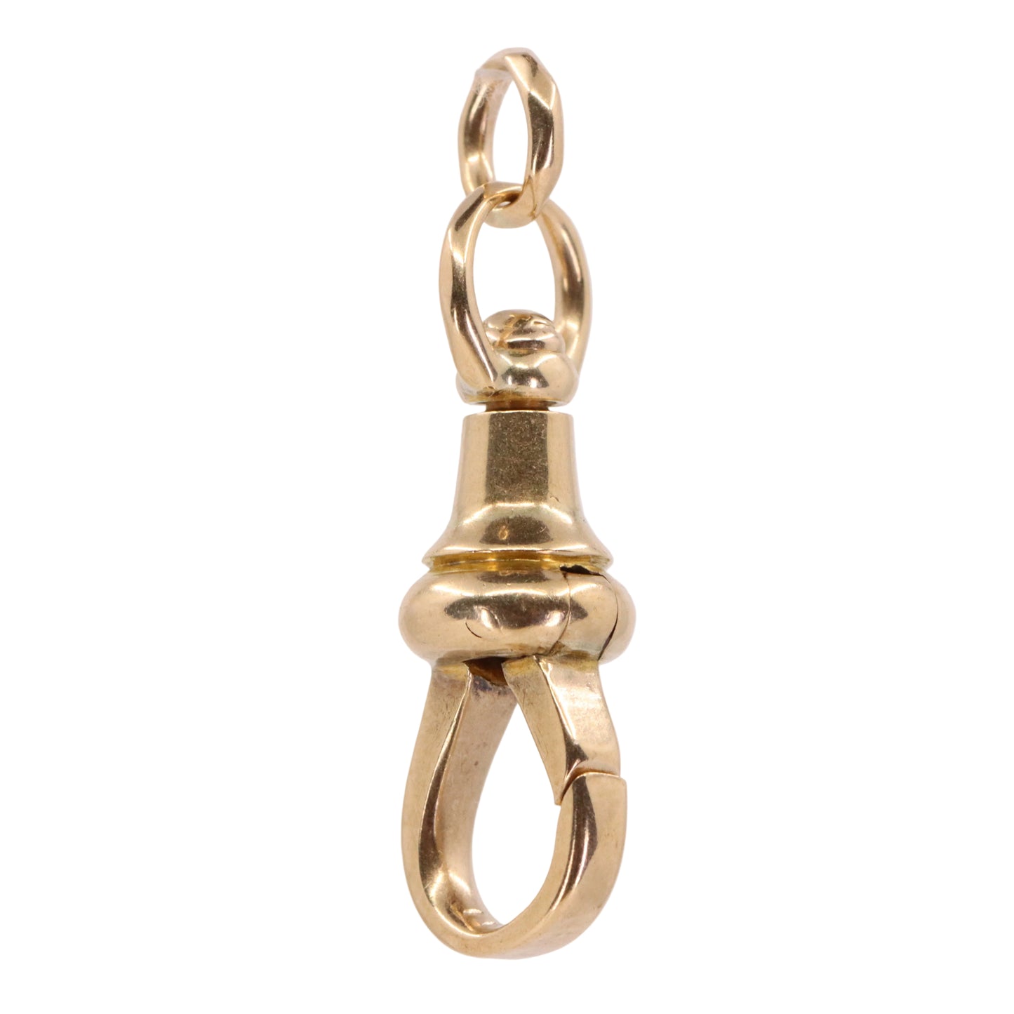 Antique 9ct Yellow Gold Dog Clip Swivel Clasp Pendant Jewellery Finding