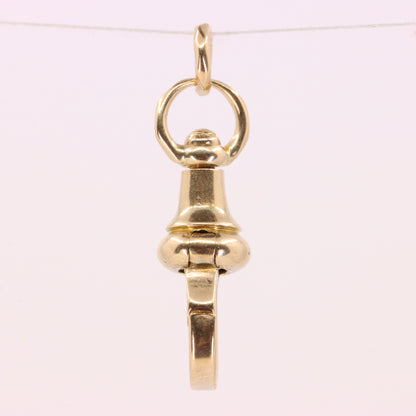 Antique 9ct Yellow Gold Dog Clip Swivel Clasp Pendant Jewellery Finding