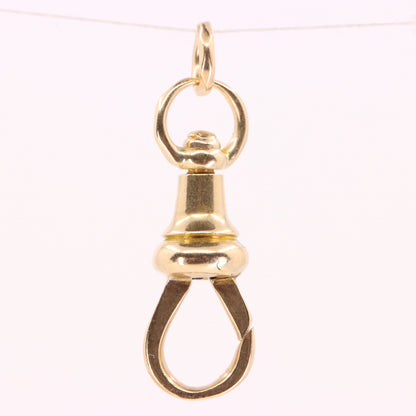 Antique 9ct Yellow Gold Dog Clip Swivel Clasp Pendant Jewellery Finding