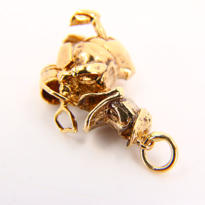 Vintage 9ct Daffy Duck Gold Charm Hallmarked Yellow Gold Animal Pendant Gift