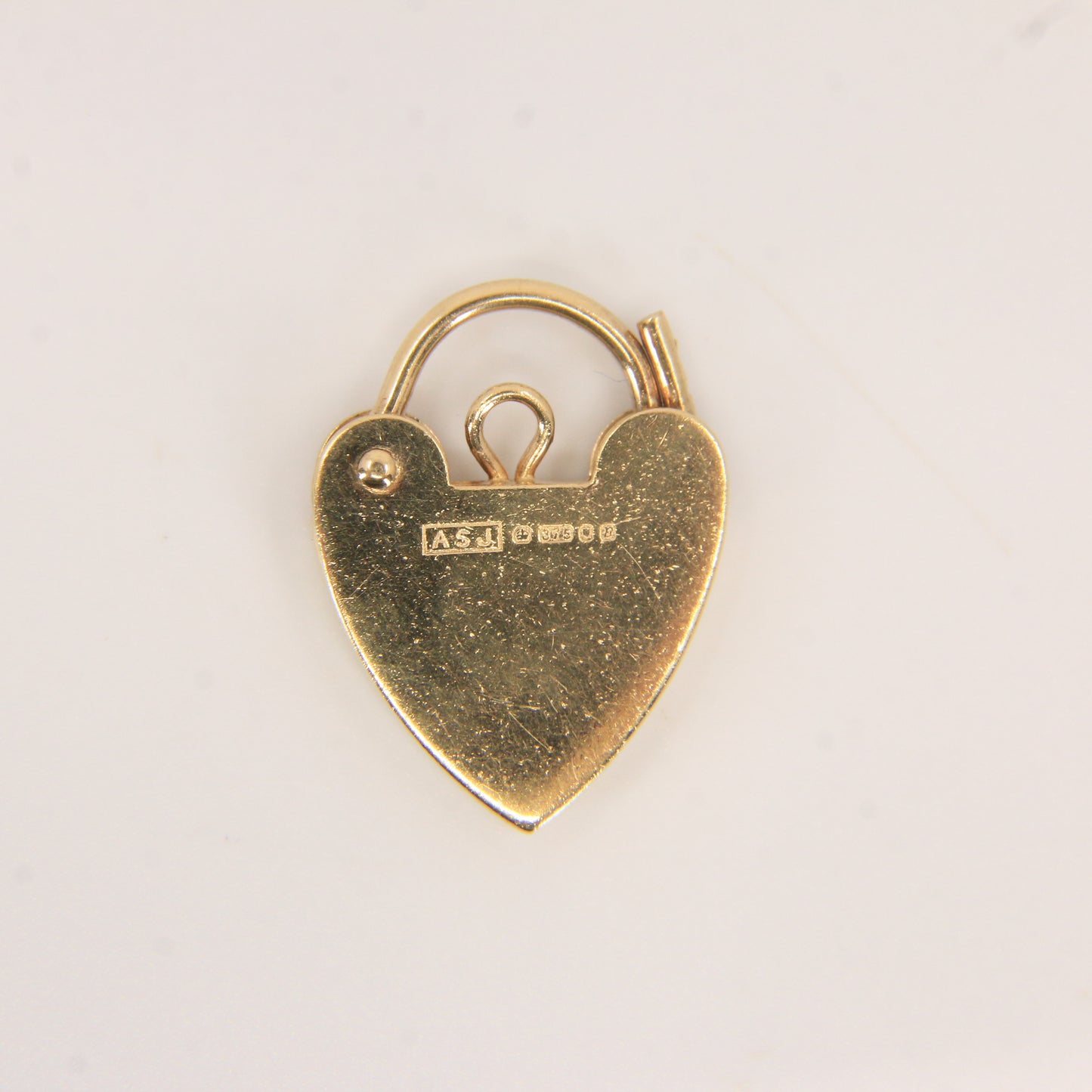 Vintage 9ct Heart Lock Gold Charm Padlock Closer Pendant Hallmarked Gifts Crafts