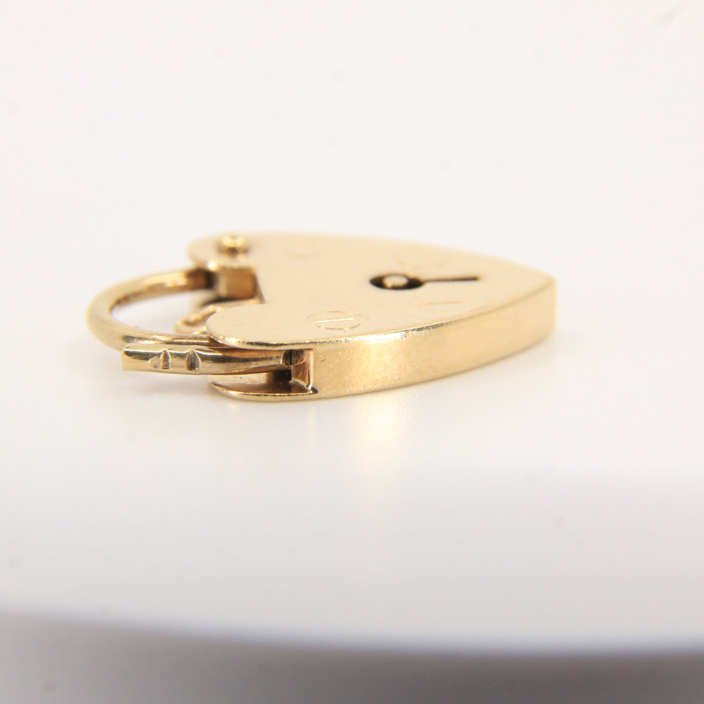 Vintage 9ct Heart Lock Gold Charm Padlock Closer Pendant Hallmarked Gifts Crafts