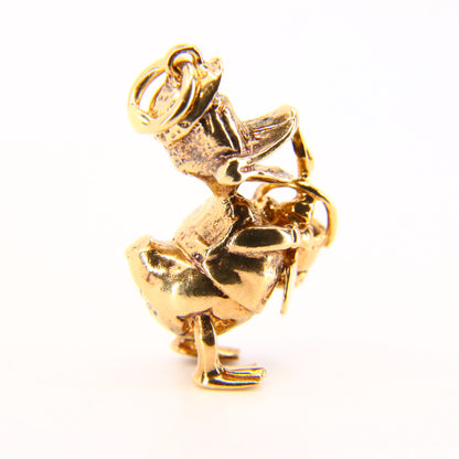 Vintage 9ct Daffy Duck Gold Charm Hallmarked Yellow Gold Animal Pendant Gift