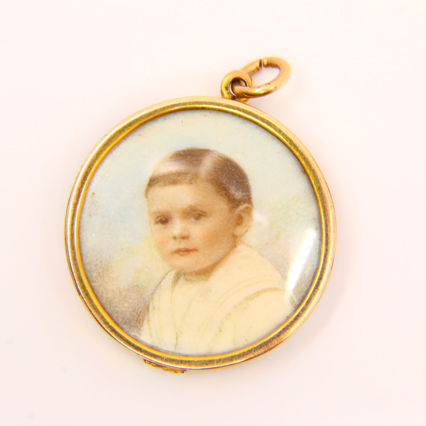 Antique Edwardian 15 Carat Gold 2 Photo Pendant Rose Gold Charm