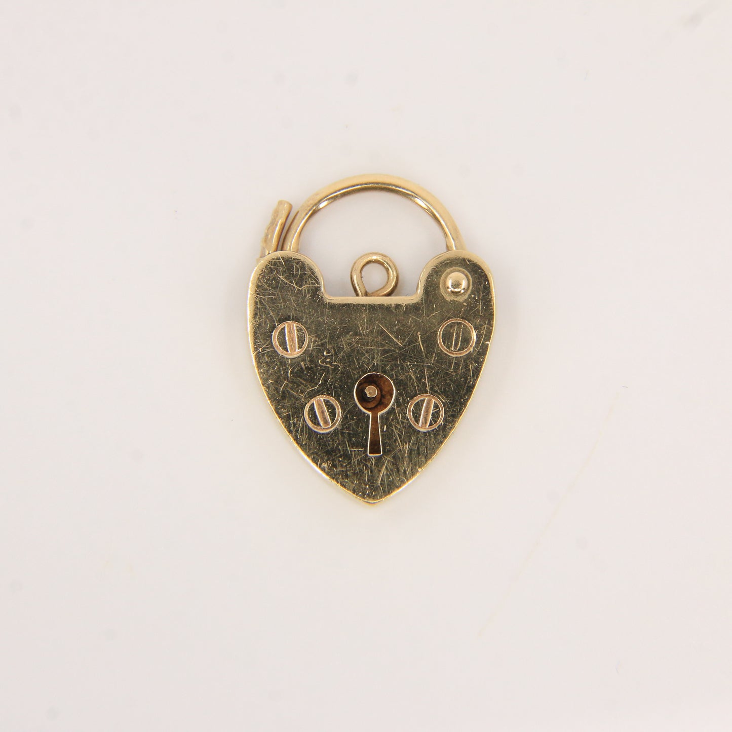 Vintage 9ct Heart Lock Gold Charm Padlock Closer Pendant Hallmarked Gifts Crafts
