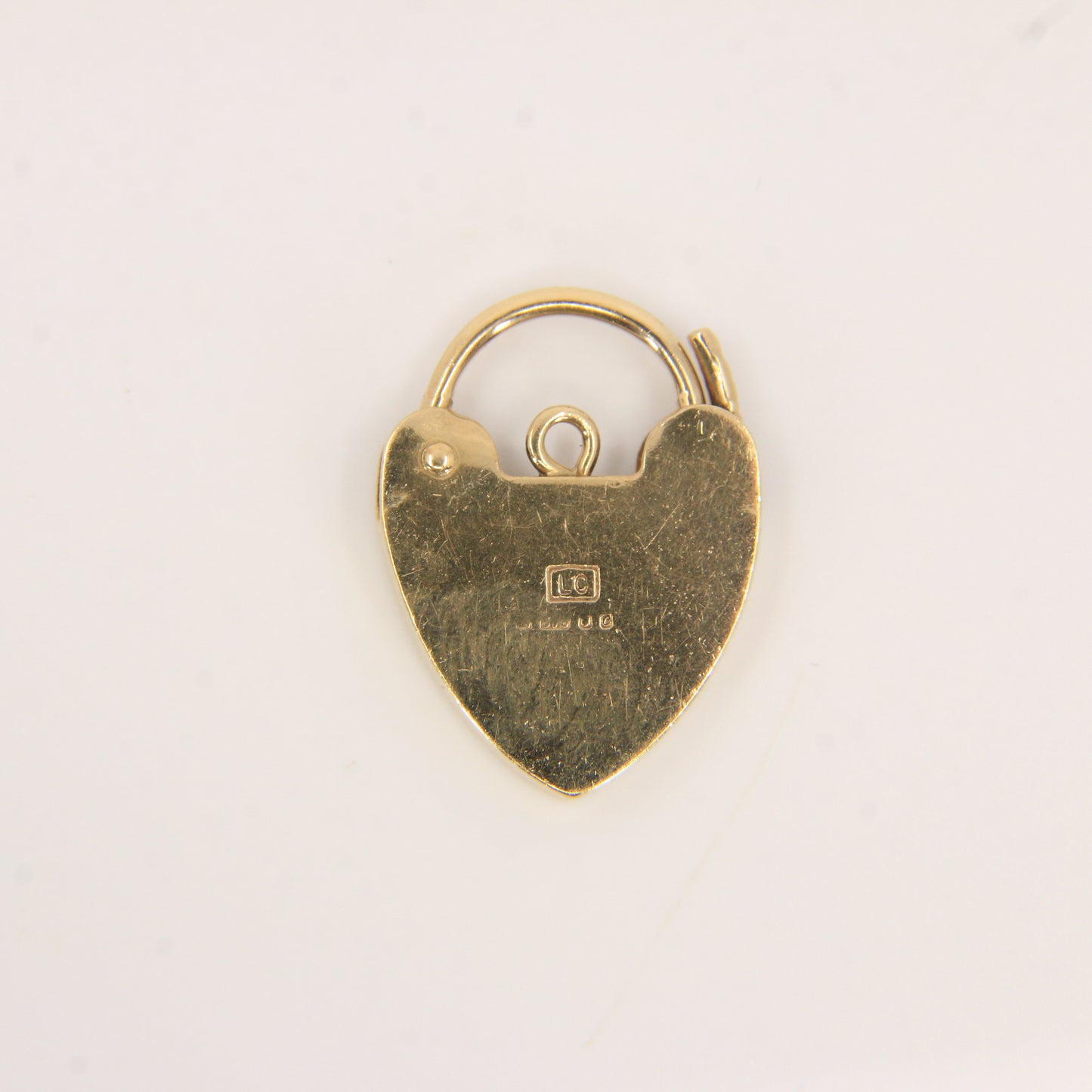 Vintage 9ct Heart Lock Gold Charm Padlock Closer Pendant Hallmarked Gifts Crafts