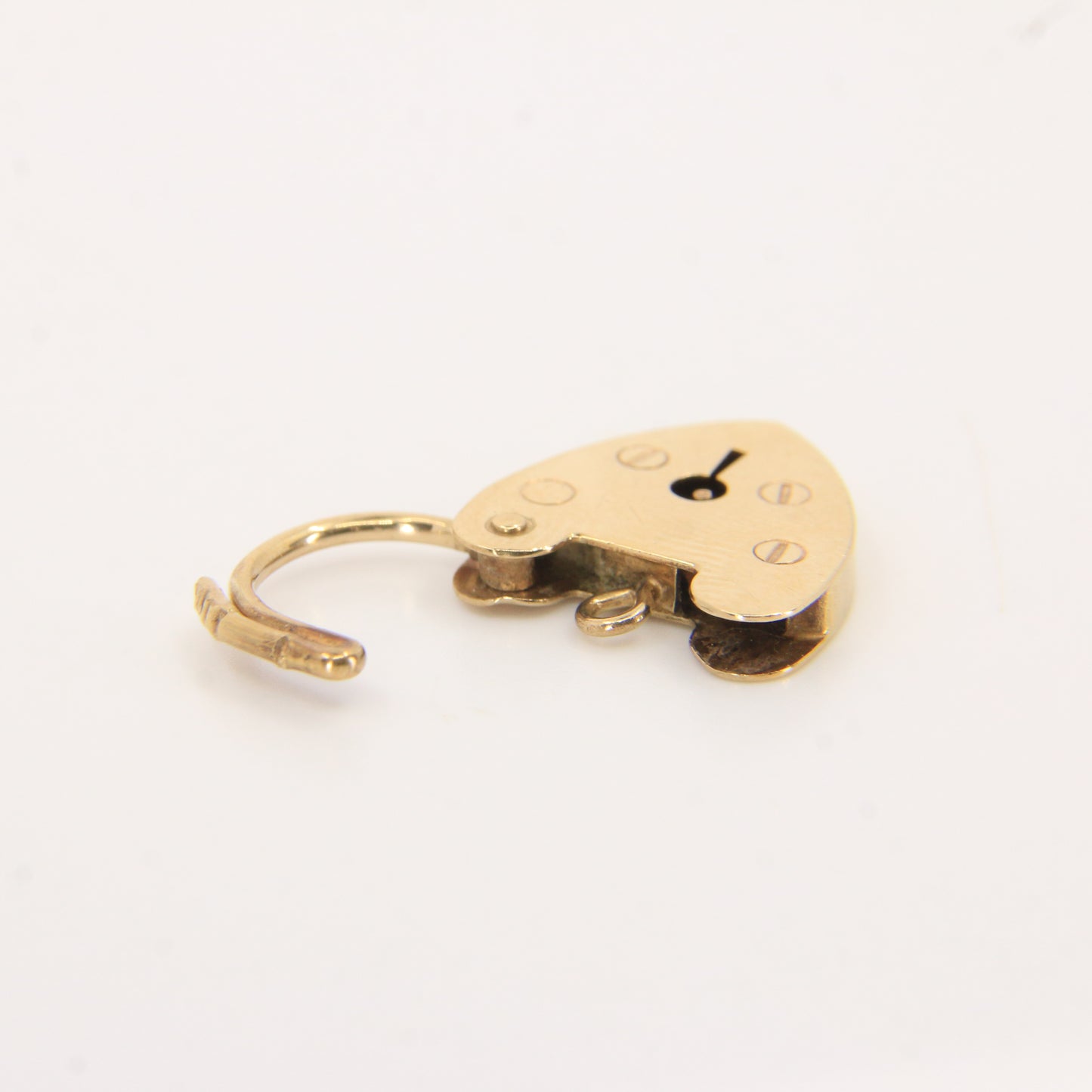Vintage 9ct Heart Lock Gold Charm Padlock Closer Pendant Hallmarked Gifts Crafts