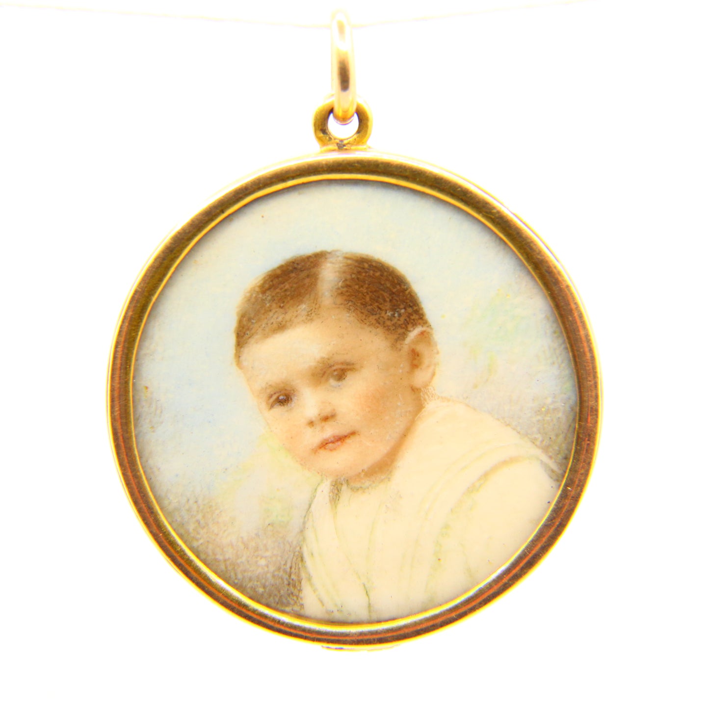 Antique Edwardian 15 Carat Gold 2 Photo Pendant Rose Gold Charm