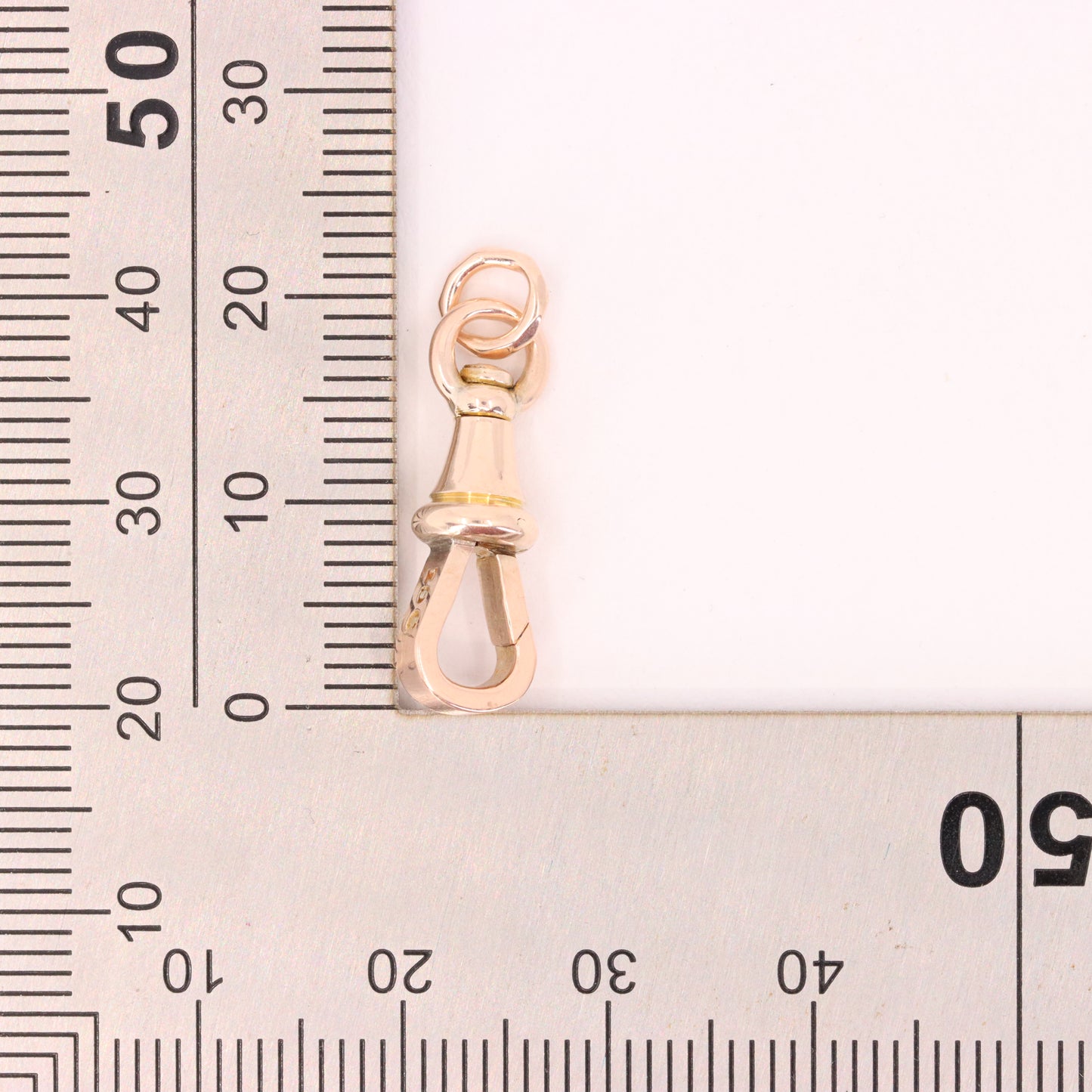 Antique 9ct Yellow Gold Albert Dog Clip Clasp Charm Holder Pendant Finding