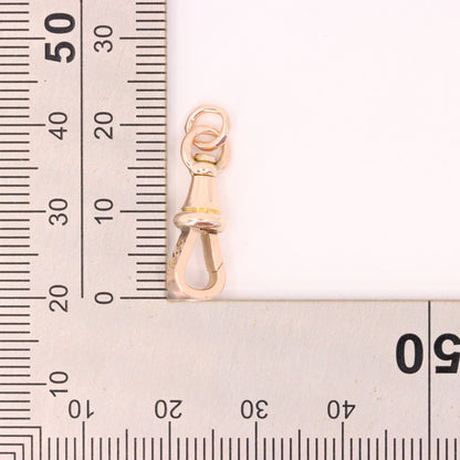 Antique 9ct Yellow Gold Albert Dog Clip Clasp Charm Holder Pendant Finding