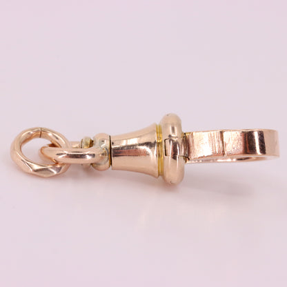 Antique 9ct Yellow Gold Albert Dog Clip Clasp Charm Holder Pendant Finding