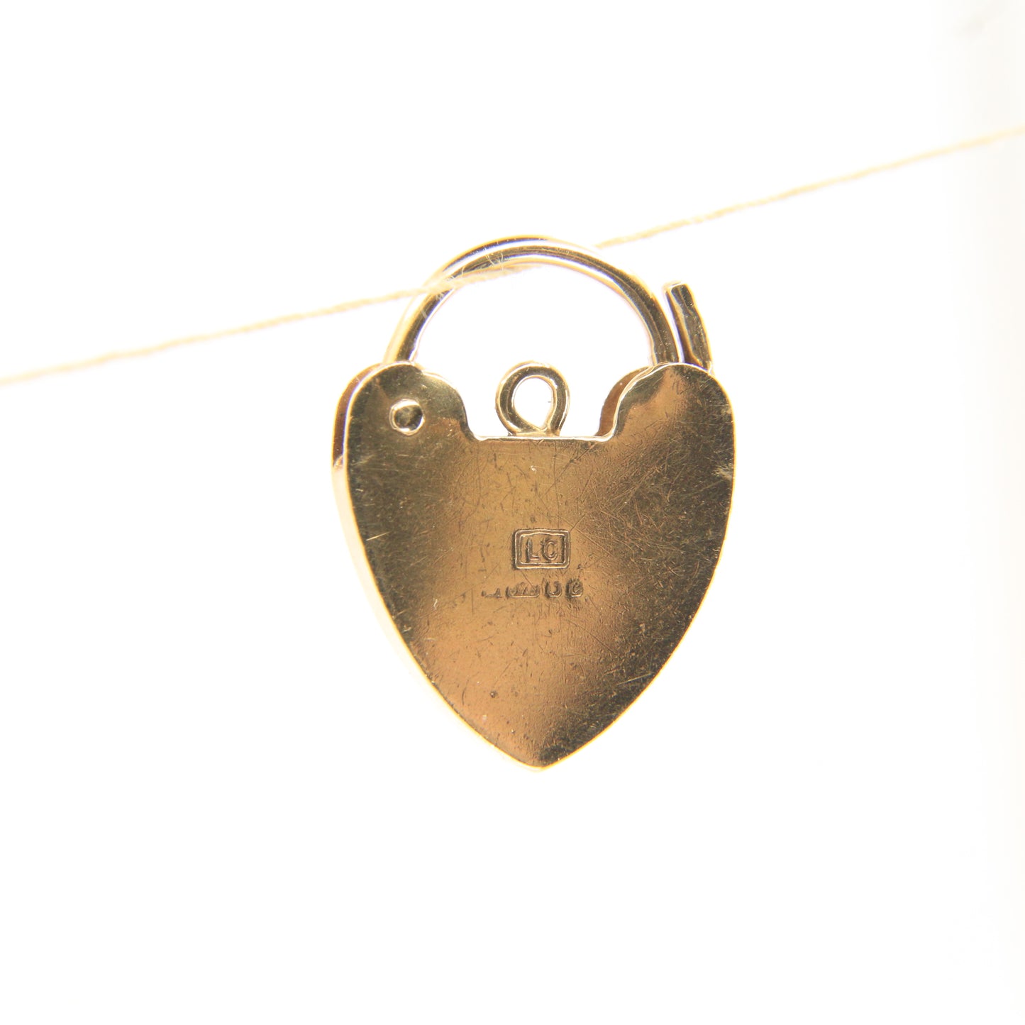 Vintage 9ct Heart Lock Gold Charm Padlock Closer Pendant Hallmarked Gifts Crafts