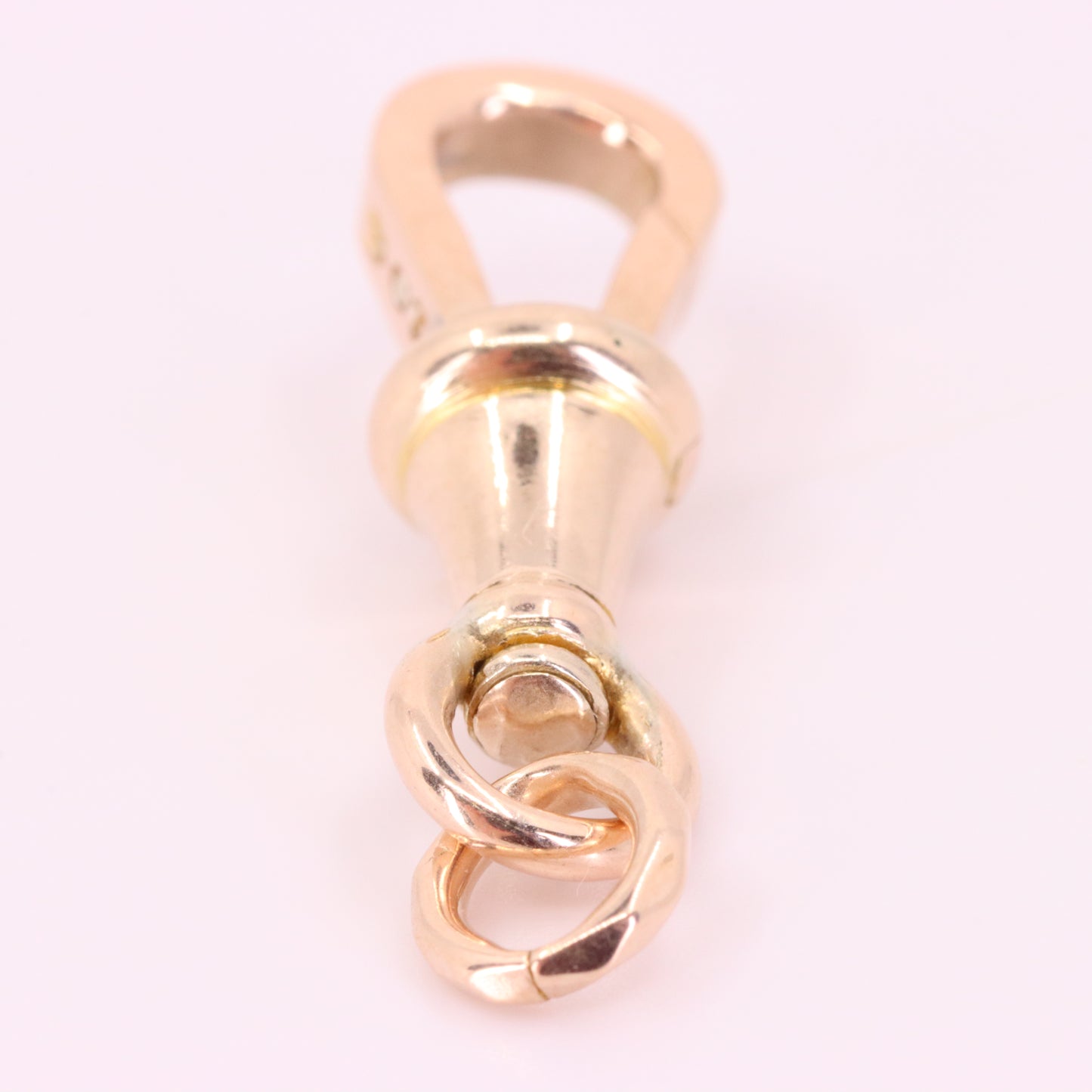 Antique 9ct Yellow Gold Albert Dog Clip Clasp Charm Holder Pendant Finding