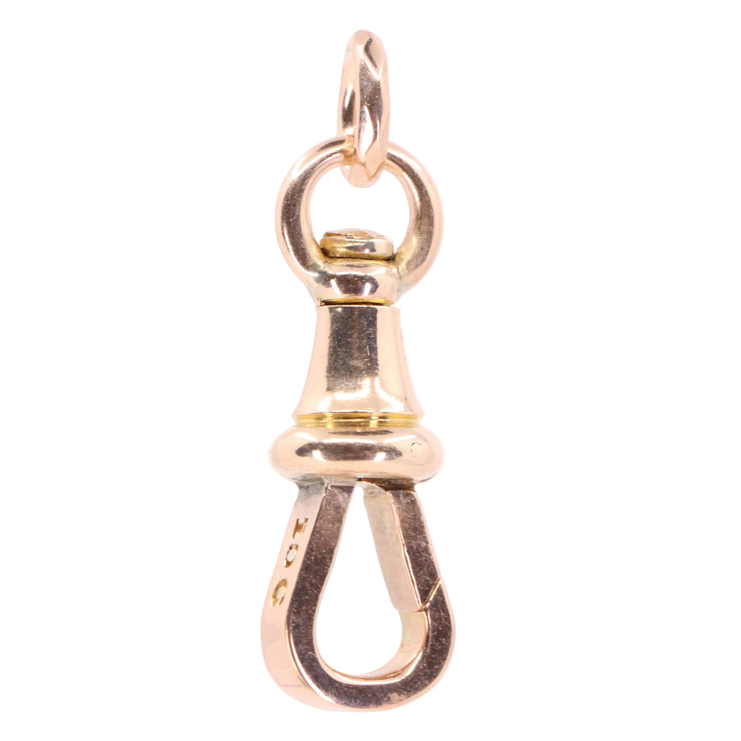 Antique 9ct Yellow Gold Albert Dog Clip Clasp Charm Holder Pendant Finding