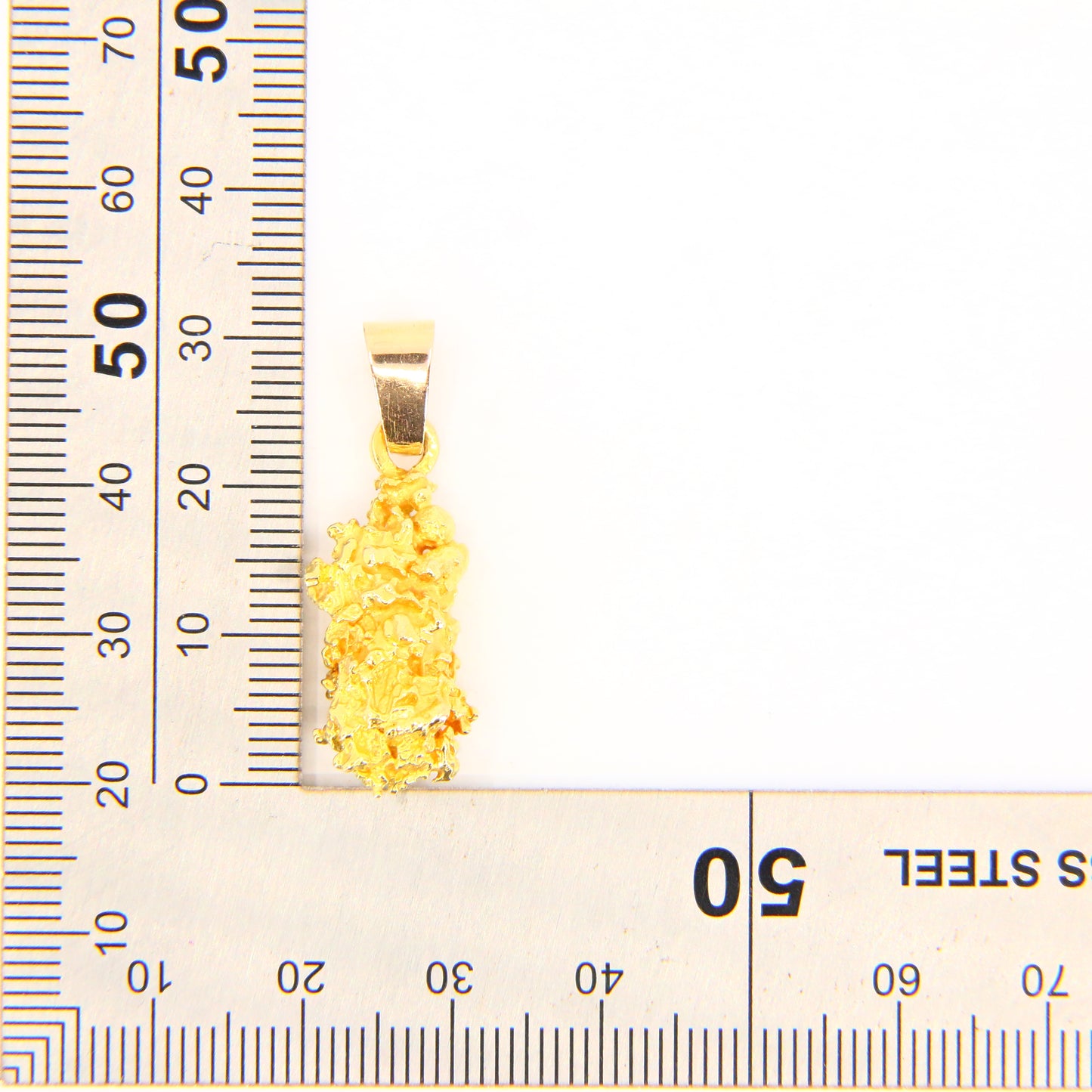 Vintage 20K Raw Gold Natural Gold Nugget Pendant Charm