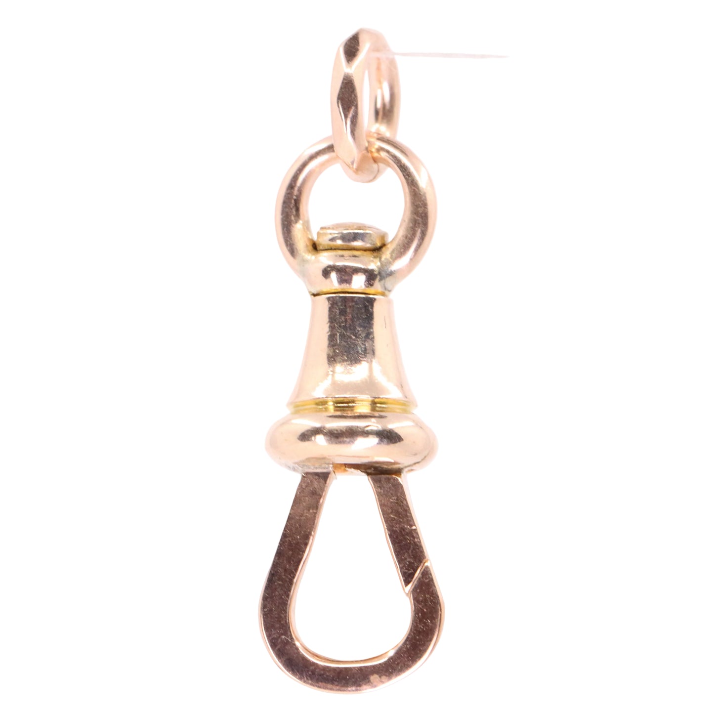 Antique 9ct Yellow Gold Albert Dog Clip Clasp Charm Holder Pendant Finding