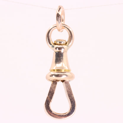 Antique 9ct Yellow Gold Albert Dog Clip Clasp Charm Holder Pendant Finding